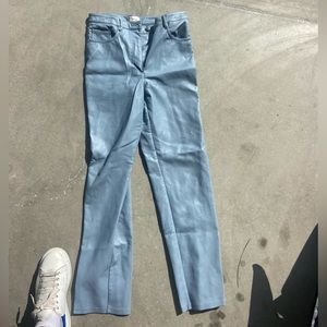 Aritzia melina leather pants in blue